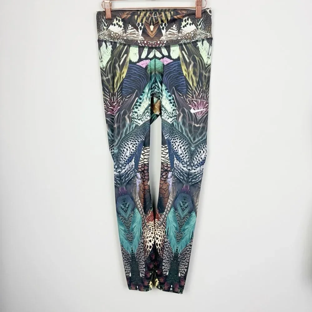 NIKE | Jungle Safari Feather Animal Print Dri-Fit Leggings Women’s Size Medium